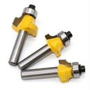 Mortise Template Flush Trim Router Bit Milling Cutter 8mm Shank with Bearing Woodworking DIY Tools, 3 Pack