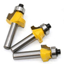 Mortise Template Flush Trim Router Bit Milling Cutter 8mm Shank with Bearing Woodworking DIY Tools, 3 Pack