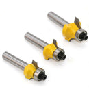 Mortise Template Flush Trim Router Bit Milling Cutter 8mm Shank with Bearing Woodworking DIY Tools, 3 Pack