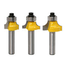Mortise Template Flush Trim Router Bit Milling Cutter 8mm Shank with Bearing Woodworking DIY Tools, 3 Pack