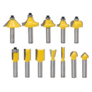 12 pcs Carbide Router Bits Set 8mm Shank Wood Rotary Power Tool