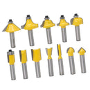 12 pcs Carbide Router Bits Set 8mm Shank Wood Rotary Power Tool