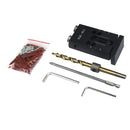 Aluminum Pocket Hole Jig Kit System For Wood Working & Joinery + Step Drill Bit & Accessories Wood Work Tool Set For 15-35mm Wood Board