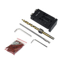 Aluminum Pocket Hole Jig Kit System For Wood Working & Joinery + Step Drill Bit & Accessories Wood Work Tool Set For 15-35mm Wood Board
