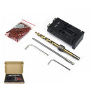 Aluminum Pocket Hole Jig Kit System For Wood Working & Joinery + Step Drill Bit & Accessories Wood Work Tool Set For 15-35mm Wood Board