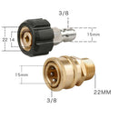 8pcs Pressure Washer Adapter Set, Quick Connect Kit, M22 to 3/8'' Quick Connect, 3/4" to Quick Release