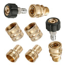 8pcs Pressure Washer Adapter Set, Quick Connect Kit, M22 to 3/8'' Quick Connect, 3/4" to Quick Release