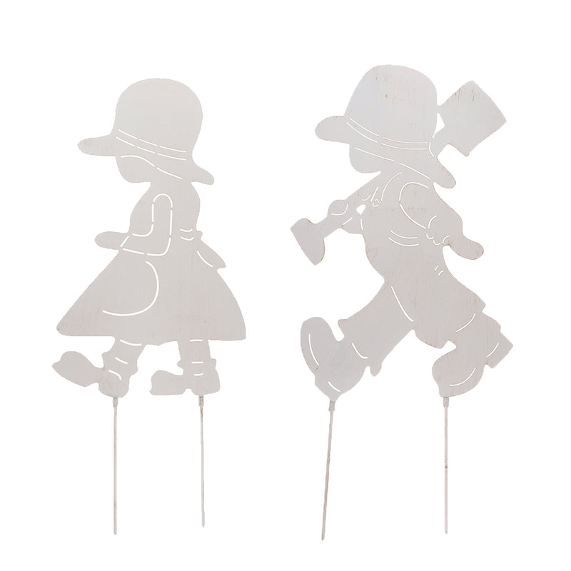 1 Set of Lovely Kids Stakes Garden Lawn Outdoor Yard Art Decoration Ornament