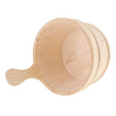 Sauna Wooden Bucket with Plastic Liner 4L Volume Smooth Surface White Pine Wooden Sauna Accessory for Sauna & SPA
