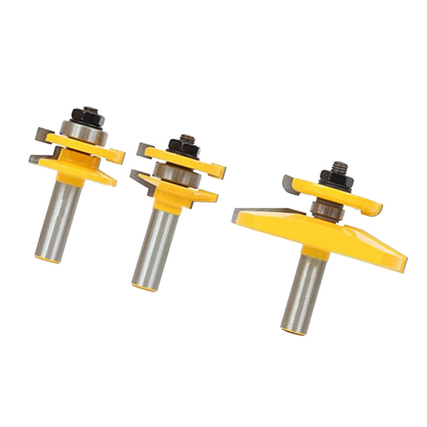 1/2 inch Woodworking Matched Tongue and Groove Router Bit Set Wood Milling Cutter