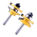 NEW 2Pcs Woodworking Tools Molding Router Bit Set Cabinet Door - 8mm Shank