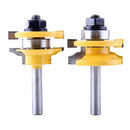 NEW 2Pcs Woodworking Tools Molding Router Bit Set Cabinet Door - 8mm Shank