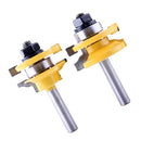 NEW 2Pcs Woodworking Tools Molding Router Bit Set Cabinet Door - 8mm Shank
