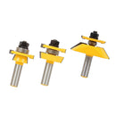 3pcs Carbide Router Bit Set 1/2 Shank Milling Cutter Ogee Rail & Stile Router Bit Set Woodworking Tools