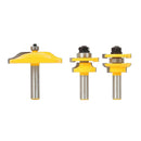 3pcs Carbide Ogee Rail & Stile Cove Raised Panel Router Bit Set 1/2'' Shank Tenon Cutter for Solid Wood, Chipboard, Plywood