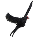 Simulated Lifelike Black Feathered Bird Swallow Pendulum Home Decor Ornament