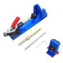 Upgraded Woodworking Pocket Hole Jig Kit, 5- 45mm Drill Guide Set Hole Puncher Locator Jig Drill Bit Set with Base For DIY Carpentry Tools