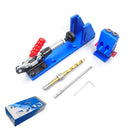 Pocket Hole Jig Kit Woodworking Oblique Drill Guide Set with Base DIY Projects