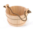7L Sauna Bucket, Wooden Sauna Accessories Natural White Pine Water Bucket Spa Shower Supplies Bathroom Accessories