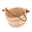 7L Sauna Bucket, Wooden Sauna Accessories Natural White Pine Water Bucket Spa Shower Supplies Bathroom Accessories