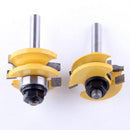 8mm Shank Stock Lock Miter Router Bit Woodwork Cutter w/Bearing 2 Flutes
