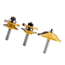 8mm Shank Stock Lock Miter Router Bit Woodwork Cutter w/Bearing 2 Flutes