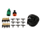 Outdoor Misting Cooling System Kit for Greenhouse Garden Patio Waterring Irrigation, 16.4FT (5M) Misting Line + 10PCS Copper Heads + 9PCS Nozzle Tee