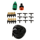 Outdoor Misting Cooling System Kit for Greenhouse Garden Patio Waterring Irrigation, 16.4FT (5M) Misting Line + 10PCS Copper Heads + 9PCS Nozzle Tee