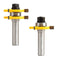 1/2 inch Shank Tongue and Groove Joint Assembly Router Bit Set 3/4 inch Stock Wood Cutting Tool
