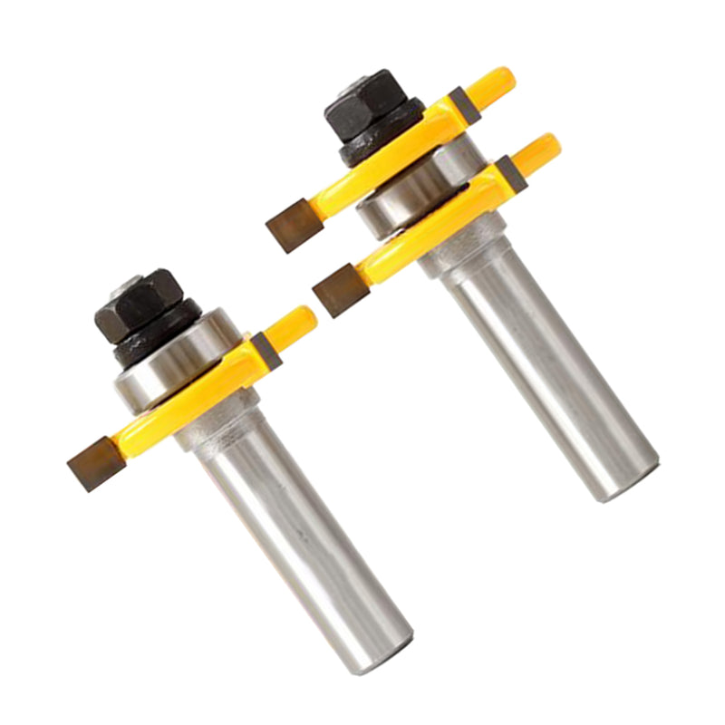 1/2 inch Shank Tongue and Groove Joint Assembly Router Bit Set 3/4 inch Stock Wood Cutting Tool