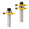 1/2 inch Shank Tongue and Groove Joint Assembly Router Bit Set 3/4 inch Stock Wood Cutting Tool