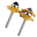 1/4 inch Shank Matched Tongue & Groove Router Bit 3/4 inch Stock 3 Teeth T-shape Wood