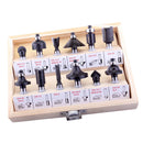 12pcs Router Bit Set 8mm Shank Wood Cutter Tail Carbide Wood Mill Cutting Engraving Sculpture Cutting Tools with Wooden Box