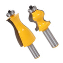 2pcs 1/2 Inch Shank Jewelry Box Handrail Molding Router Bit Woodworking Tools