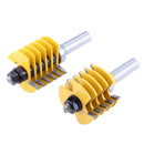 2pcs Finger Joint Router Bit with 1/2 inch Shank, Reversible Finger Joint Glue Joint Router Bit for Woodworking