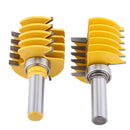 2pcs Finger Joint Router Bit with 1/2 inch Shank, Reversible Finger Joint Glue Joint Router Bit for Woodworking