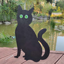 Lot of 3 Garden Scare Black Cat-Shaped Dissuasive Statues