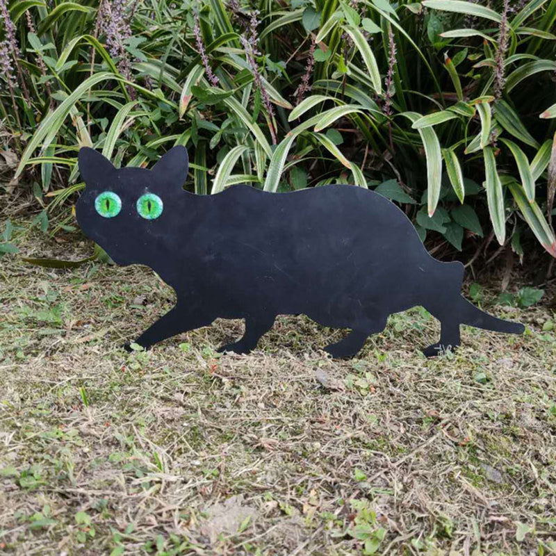 Lot of 3 Garden Scare Black Cat-Shaped Dissuasive Statues
