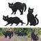 Lot of 3 Garden Scare Black Cat-Shaped Dissuasive Statues