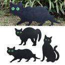 Lot of 3 Garden Scare Black Cat-Shaped Dissuasive Statues