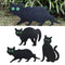 Lot of 3 Garden Scare Black Cat-Shaped Dissuasive Statues