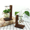 Wood Stand Iron Shelf Flower Vase Flower Pot Holder Crystal Glass Vase Home Decor