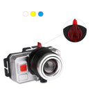 XANES WY8546 XPE White+Yellow+Blue 3 Colors Lights 9 Modes Zoomable USB Rechargeable Mini Bike Headlamp Outdoor Riding Cycling Light Head Lamp