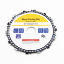 5 Inch Yellow/Purple Grinder Chain Disc 22mm Arbor 14 Teeth Wood Carving Disc For 125mm Angle Grinder