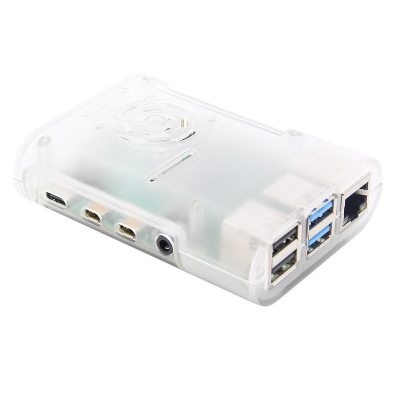 20pcs Transparent Protective ABS Case Support Cooling Fan for Raspberry Pi 4 Model B