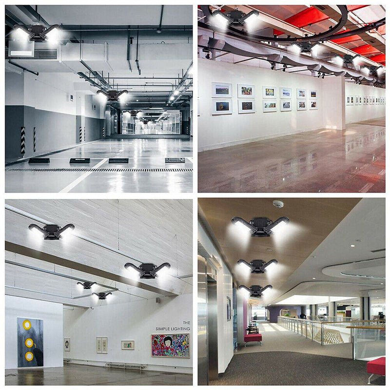 E27 B22 60W AC85-265V SMD2835 6000LM 144LED Deformable Garage Light Bulb Shop Lamp for Parking Lot