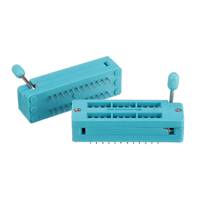 2pcs IC Lock Seat Zif Socket Test Universal zif Sockets 24Pin Narrow