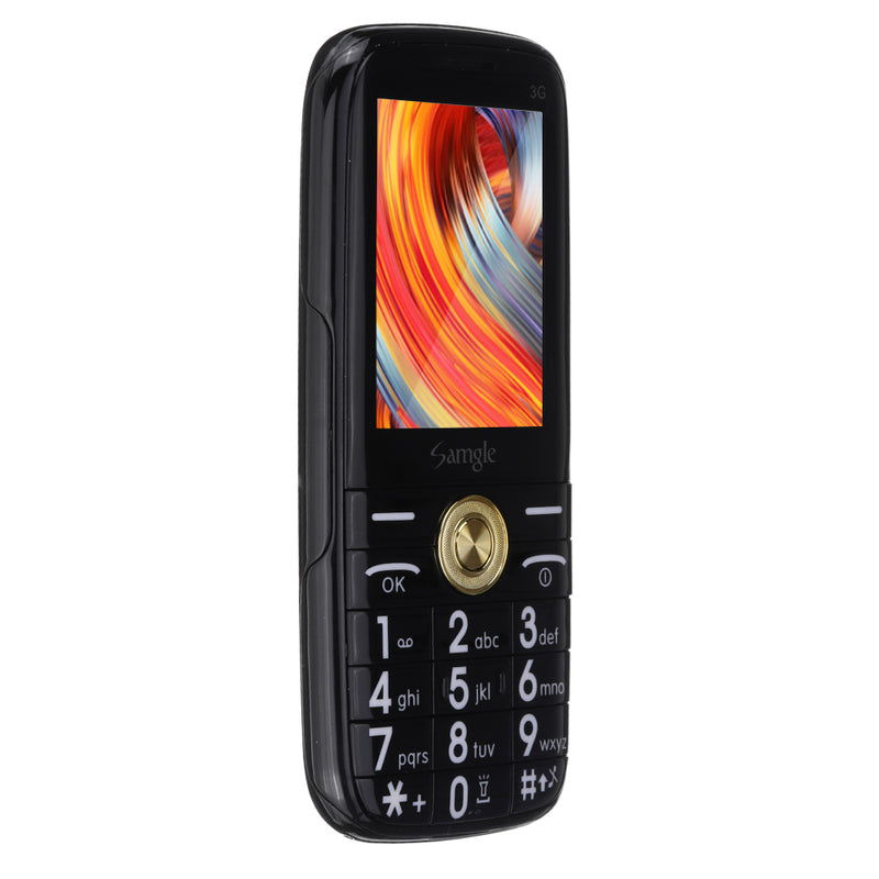 Samgle F7 Caption 3G Network 2.4 inch 1450mAh HD Display Flashlight Lound Speaker Whatsapp Dual SIM Card Dual Standby Feature Phone