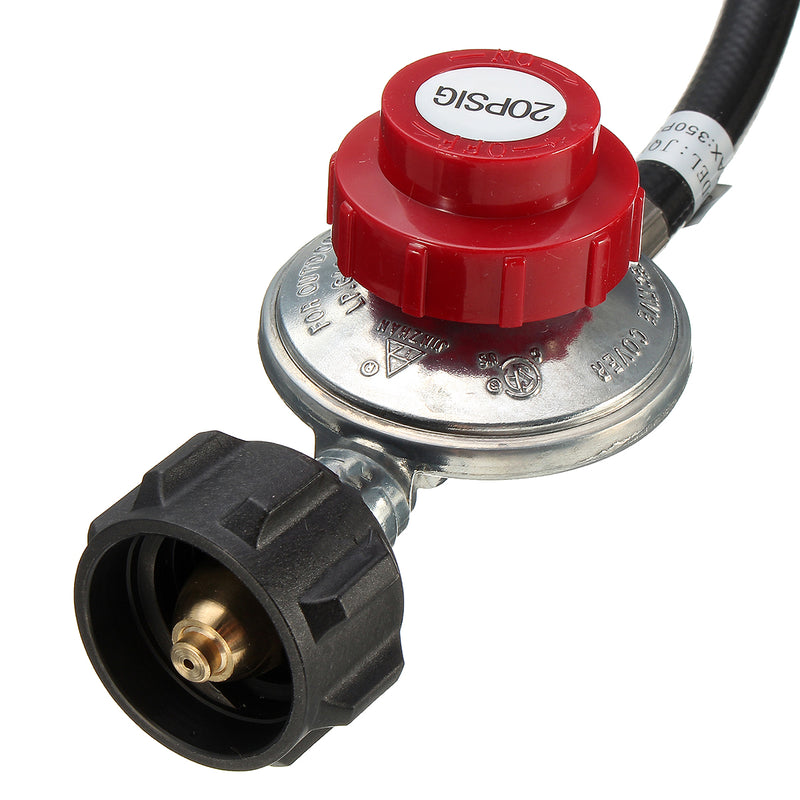 20PSI Adjustable Propane Gas Regulator High Pressure LPG Heater Burner Stove Fryer with 4ft Hose