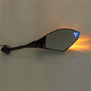 Blue Design LED Turning Signal Mirrors For Honda Suzuki Kawasaki Ducati